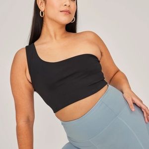 Girlfriend Collective Bianca One Shoulder Bra